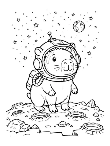 Capivara para colorir