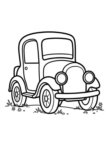 Desenho de carro antigo clássico para colorir