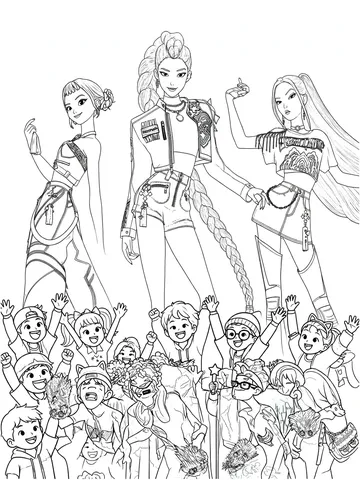 Desenho de Com fas para colorir