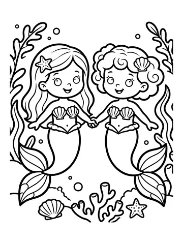 Sereia para colorir