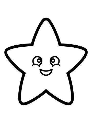 Desenho de estrela grande para colorir
