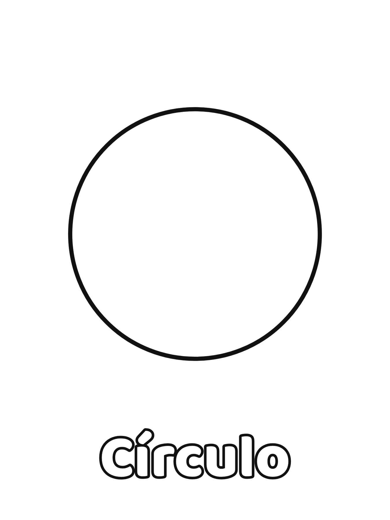Forma geométrica círculo grande para colorir