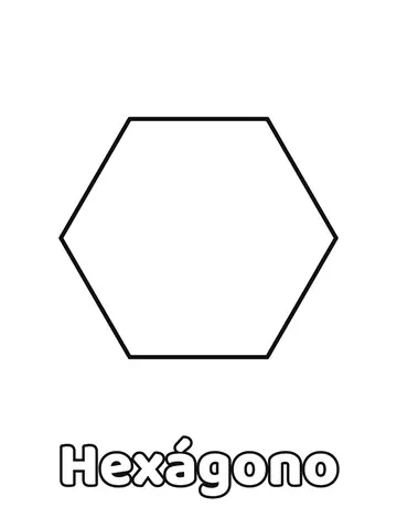 Forma geométrica hexágono grande para colorir