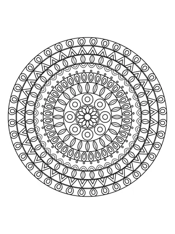Mandala detalhada para adultos número 10 para colorir