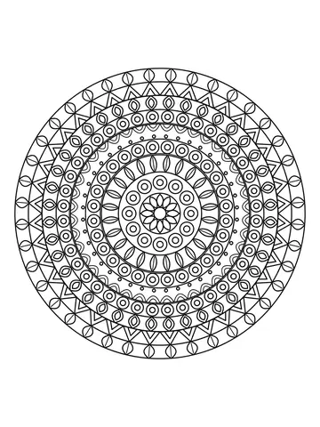 Mandala detalhada para adultos número 13 para colorir