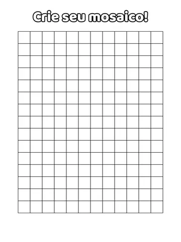 Mosaico em branco (quadrados grandes) para criar seu próprio desenho