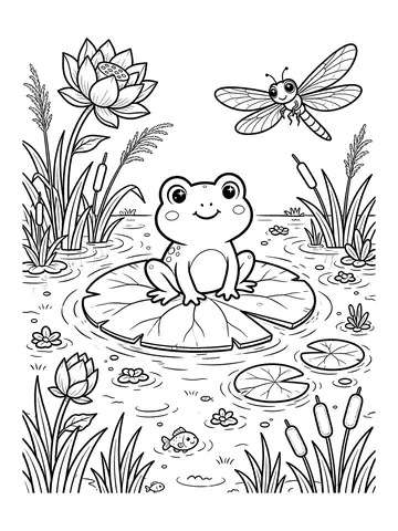 Desenho de sapinho fofo para colorir
