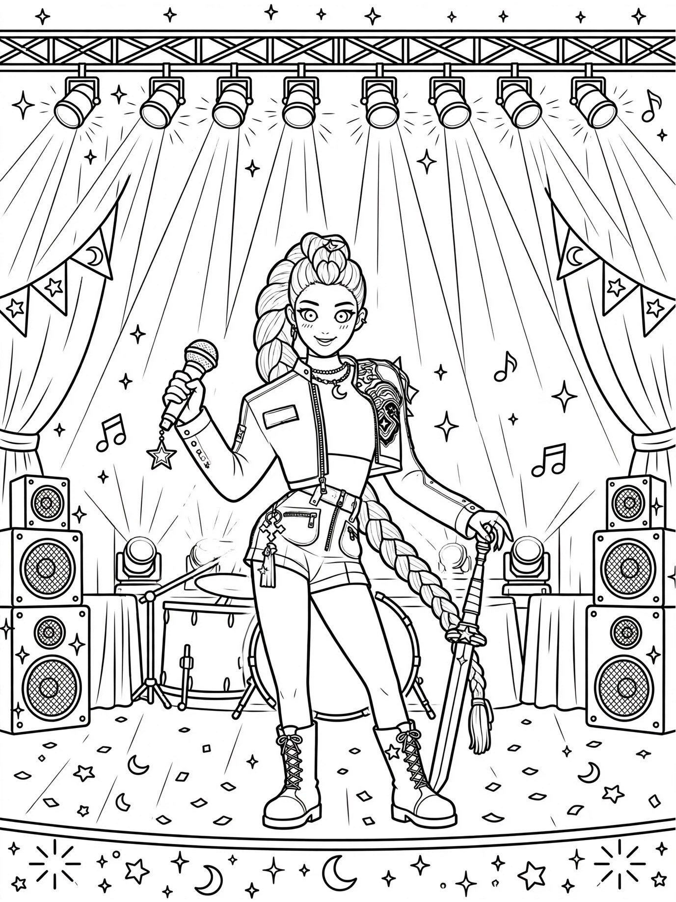 Desenho de Show de luzes para colorir