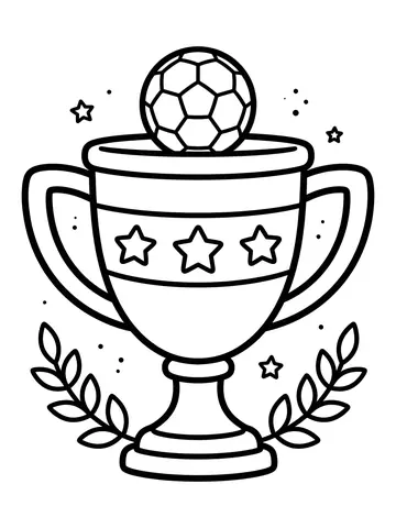 Desenho de troféu de campeão para colorir