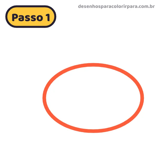 Passo 1: oval do corpo da capivara